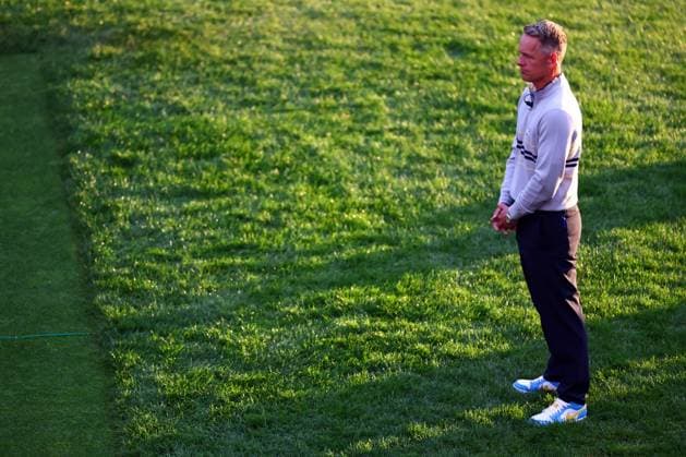 Luke Donald Captain of Team Europe 2025 Ryder Cup, Day One, Morning Foursomes, Golf, Bethpage Black Golf Course, New York, USA - 26 Sep 2025New York Bethpage Black Golf Course New York (NY) United States of America EDITORIAL USE ONLY No use with unauthorised audio, video, data, fixture lists, club league logos or live services. Online in-match use limited to 120 images, no video emulation. No use in betting, games or single club league player publications. Copyright: xJamesxMarsh Shutterstockx 15500199s