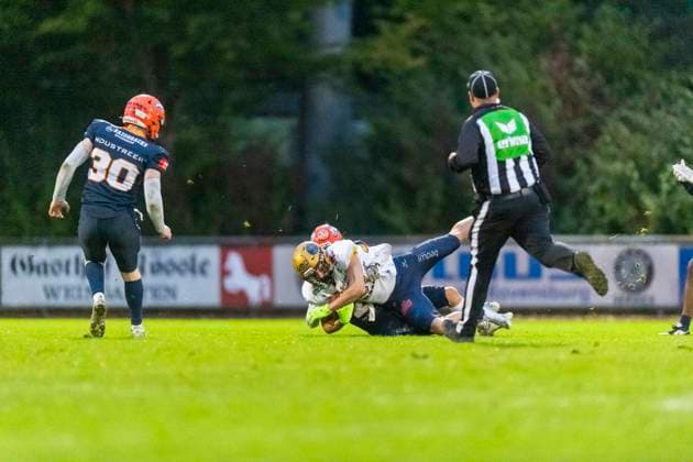 GER, ifm Ravensburg Razorbacks vs Dresden Monarchs, American Football, GFL, Saison 2025, Playoffs, Halbfinale, 27.09.2025, GER, ifm Ravensburg Razorbacks vs Dresden Monarchs, American Football, GFL, Saison 2025, Playoffs, Halbfinale, 27.09.2025 Weingarten Copyright: xEibner-Pressefoto FlorianxWolfx EP_FWF