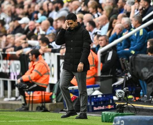 Mikel Arteta manager of Arsenal Newcastle United v Arsenal, Premier League, Football, St James Park, Newcastle, UK - 28 Sep 2025Newcastle St James Park United Kingdom EDITORIAL USE ONLY No use with unauthorised audio, video, data, fixture lists, club league logos or live services. Online in-match use limited to 120 images, no video emulation. No use in betting, games or single club league player publications. Copyright: xRichardxLee Shutterstockx 15503935bf