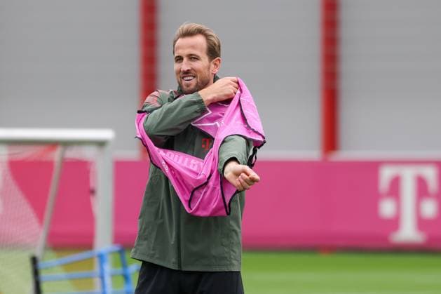 Harry Kane (FC Bayern Muenchen, 09), GER, Abschlusstraining, FC Bayern Muenchen, Fussball, UEFA Champions League, Liga-Phase, 2. Spieltag, Saison 2025 2026, 29.09.2025, GER, Abschlusstraining, FC Bayern Muenchen, Fussball, UEFA Champions League, Liga-Phase, 2. Spieltag, Saison 2025 2026, 29.09.2025 Muenchen Copyright: xEibner-Pressefoto JennixMaulx EP_JML