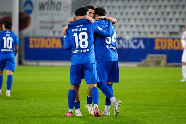 Deutschland, Fußball, Regionalliga Südwest, Saison 2025 2026, 10. Spieltag SC Freiburg II vs. TSG Balingen Dreisamstadion (Freiburg): Halim Eroglu (TSG Balingen ,34) Tor, Torjubel, Emotionen, Torschuss, Freude, Jubel, Freiburg Dreisamstadion Baden-Württemberg Deutschland Copyright: xFINLEYxMÖRCHx