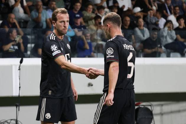 Tor fuer den FC Bayern Munechen durch Harry Kane (Bayern Muenchen 9) zum 1:0, CYP, FC Pafos - FC Bayern Muenchen, Fussball, Champions-League, 2. Spieltag, Saison 2025 2026, 30.09.2025 CYP, FC Pafos - FC Bayern Muenchen, Fussball, Champions-League, 2. Spieltag, Saison 2025 2026, 30.09.2025 Limassol Copyright: xEibner-Pressefoto JoergxNiebergax EP_JNL