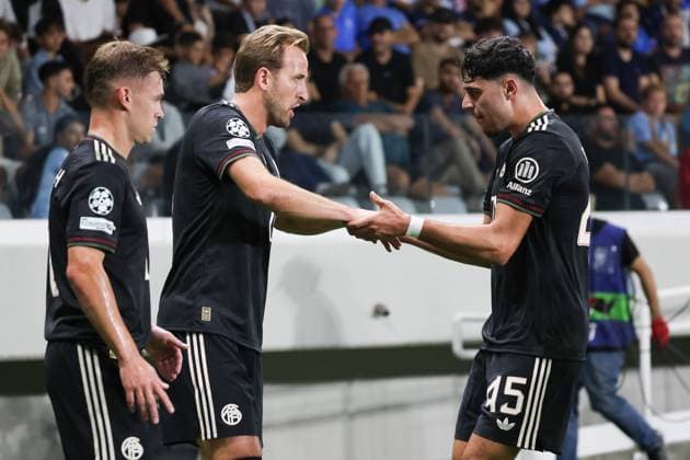 Tor fuer den FC Bayern Munechen durch Harry Kane (Bayern Muenchen 9) zum 1:0, CYP, FC Pafos - FC Bayern Muenchen, Fussball, Champions-League, 2. Spieltag, Saison 2025 2026, 30.09.2025 CYP, FC Pafos - FC Bayern Muenchen, Fussball, Champions-League, 2. Spieltag, Saison 2025 2026, 30.09.2025 Limassol Copyright: xEibner-Pressefoto JoergxNiebergax EP_JNL