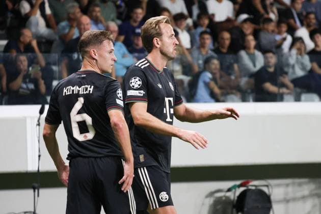 Tor fuer den FC Bayern Munechen durch Harry Kane (Bayern Muenchen 9) zum 1:0, CYP, FC Pafos - FC Bayern Muenchen, Fussball, Champions-League, 2. Spieltag, Saison 2025 2026, 30.09.2025 CYP, FC Pafos - FC Bayern Muenchen, Fussball, Champions-League, 2. Spieltag, Saison 2025 2026, 30.09.2025 Limassol Copyright: xEibner-Pressefoto JoergxNiebergax EP_JNL