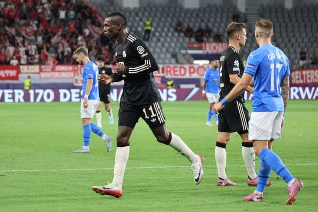 Nicolas Jackson (Muenchen 11) erzielte das 3:0 fuer Bayern Muenchen CYP, FC Pafos - FC Bayern Muenchen, Fussball, Champions-League, 2. Spieltag, Saison 2025 2026, 30.09.2025 CYP, FC Pafos - FC Bayern Muenchen, Fussball, Champions-League, 2. Spieltag, Saison 2025 2026, 30.09.2025 Limassol Copyright: xEibner-Pressefoto JoergxNiebergax EP_JNL