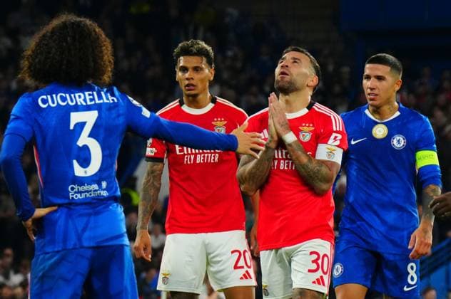 Nicolas Otamendi of Benfica reacts Chelsea v Benfica, UEFA Champions League, Group Stage, Football, Stamford Bridge, London, UK - 30 Sep 2025London Stamford Bridge United Kingdom EDITORIAL USE ONLY No use with unauthorised audio, video, data, fixture lists, club league logos or live services. Online in-match use limited to 120 images, no video emulation. No use in betting, games or single club league player publications. Copyright: xJavierxGarcia Shutterstockx 15504031cd