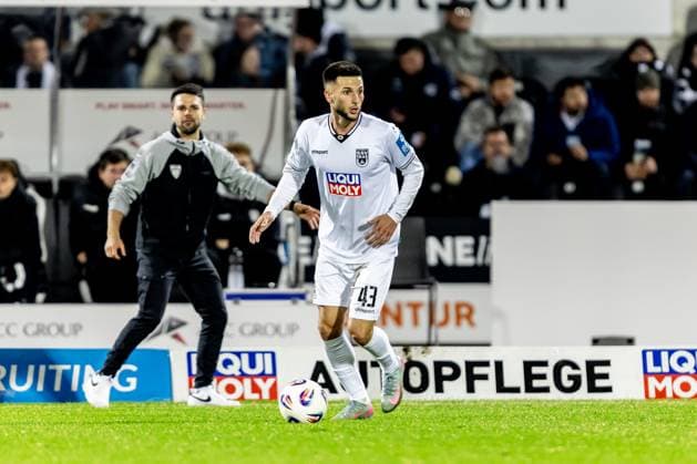 Fussball, Saison 2025 2026, 3. Liga, Donaustadion Ulm, 9. Spieltag, SSV Ulm 1846 Fußball - 1. FC Schweinfurt 05, 01.10.2025 01.10.2025, Fussball, Saison 2025 2026, 3. Liga, Donaustadion Ulm, 9. Spieltag, SSV Ulm 1846 Fußball - 1. FC Schweinfurt 05, Freisteller Einzelbild 43 Leon Dajaku (SSV Ulm 1846 Fußball) Foto: Lucca Fundel Ulm Donaustadion Baden-Württemberg Deutschland