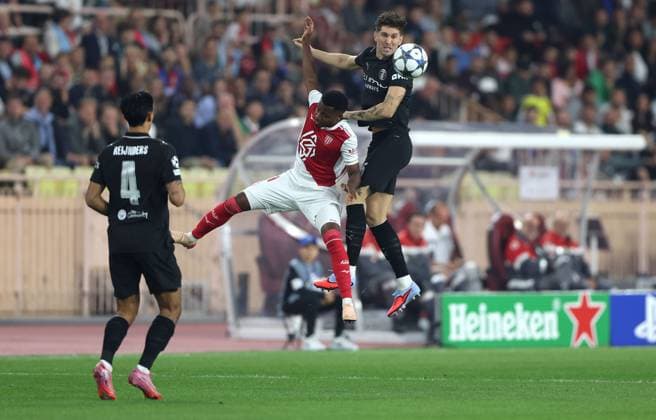 John Stones of Manchester City and Ansu Fati of Monaco in action Monaco v Manchester City, UEFA Champions League, Group Stage, Football, Stade Louis II, Monaco - 01 Oct 2025Monaco Stade Louis II Monaco EDITORIAL USE ONLY No use with unauthorised audio, video, data, fixture lists, club league logos or live services. Online in-match use limited to 120 images, no video emulation. No use in betting, games or single club league player publications. Copyright: xKieranxMcManus Shutterstockx 15504051z