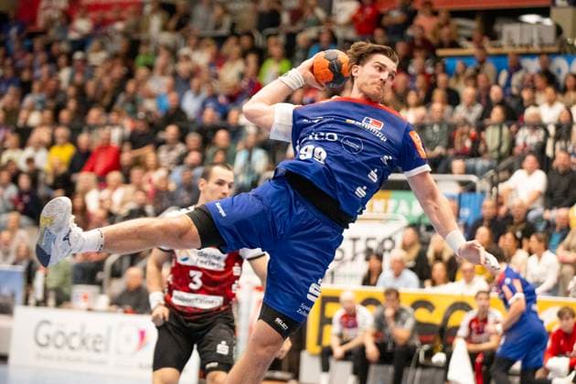 Sport Bilder des Tages Stefan Bauer, (HBW Balingen Weilstetten, 99), HBW Balingen Weilstetten vs. HSG Nordhorn Lingen, Handball, 2. Bundesliga, 6. Spieltag, Saison 2025 2026, 04.10.2025 Eibner-Pressefoto Andreas Ulmer HBW Balingen Weilstetten vs. HSG Nordhorn Lingen, Handball, 2. Bundesliga, 6. Spieltag, Saison 2025 2026, 04.10.2025 Balingen Copyright: xEibner-Pressefoto AndreasxUlmerx EP_AUR
