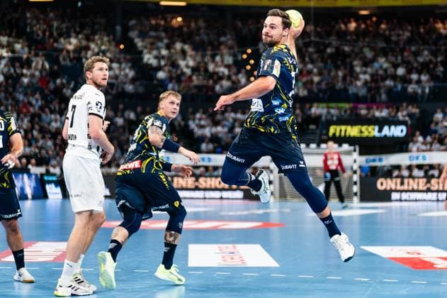 Dani Baijens (Rhein-Neckar Loewen, 77) beim Wurf, GER, THW Kiel vs Rhein-Neckar Loewen, Handball, Bundesliga, Spieltag 7, Saison 2025 2026, 05.10.2025 GER, THW Kiel vs Rhein-Neckar Loewen, Handball, Bundesliga, Spieltag 7, Saison 2025 2026, 05.10.2025 Kiel Copyright: xEibner-Pressefoto MaxxVincenx EP_MVN