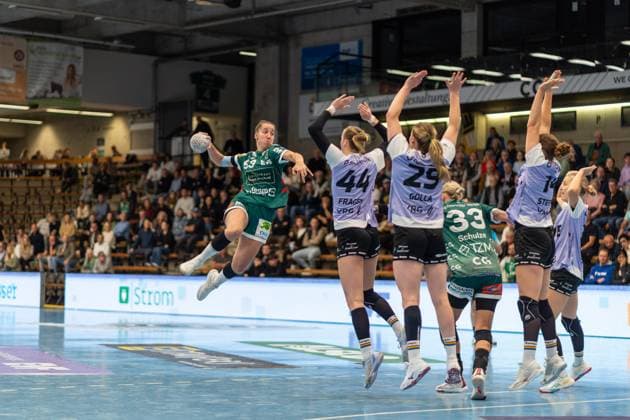 Stephanie Elies (Frisch Auf Goeppingen, 63), Frisch Auf Goeppingen Frauen vs. VfL Oldenburg, Handball, Bundesliga, 08. Spieltag, Saison 2025 2026, 08.10.2025, Frisch Auf Goeppingen Frauen vs. VfL Oldenburg, Handball, Bundesliga, 08. Spieltag, Saison 2025 2026, 08.10.2025 Goeppingen Copyright: xEibner-Pressefoto MaxxVogelx EP_MVL