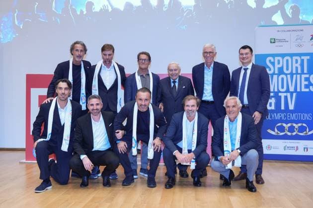 Manuel Pascali, Roberto Donadoni, Fabio Capello, Franco Ascani, Christian Brocchi, Fabio Galante , Filippo Galli, Luigi Apolloni, Paolo, Bedin, Lorenzo Dallari attend the screening of the documentary The Great Race Photo Finish Scudetto, 9 October 2025, Milan (photo Gian Mattia D™Alberto Lapresse) Manuel Pascali, Roberto Donadoni, Fabio Capello, Franco Ascani, Christian Brocchi, Fabio Galante , Filippo Galli, Luigi Apolloni, Paolo, Bedin,Lorenzo Dallari alla proiezione del docufilm The great race photo finish Scudetto, 9 ottobre 2025, Milano (photo Gian Mattia D™Alberto Lapresse) Copyright: xGianxMattiaxD Albertox-xLaPressex