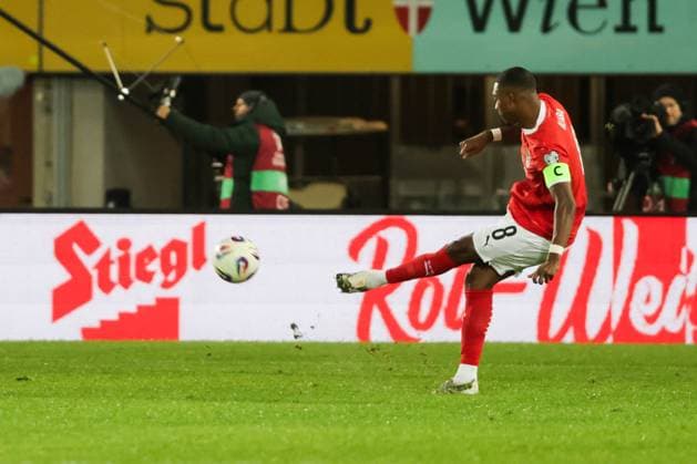 SOCCER - FIFA WC quali, AUT vs SMR VIENNA,AUSTRIA,09.OCT.25 - SOCCER - FIFA World Cup, WM, Weltmeisterschaft, Fussball 2026, European Qualifiers, group stage, OEFB international match, Länderspiel, Nationalmannschaft Austria vs San Marino. Image shows David Alaba (AUT). GEPAxpictures xDavidxBitzan