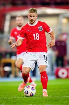 SOCCER - FIFA WC quali, AUT vs SMR VIENNA,AUSTRIA,09.OCT.25 - SOCCER - FIFA World Cup, WM, Weltmeisterschaft, Fussball 2026, European Qualifiers, group stage, OEFB international match, Länderspiel, Nationalmannschaft Austria vs San Marino. Image shows Romano Schmid (AUT). GEPAxpictures xEdgarxEisner