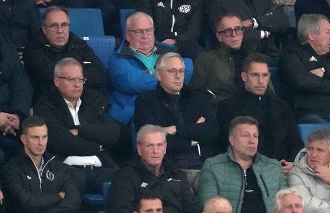 GER, WM-Qualifikation, Deutschland vs Luxemburg 10.10.2025, PreZero Arena, Sinsheim, GER, WM-Qualifikation, Deutschland vs Luxemburg , im Bild Vorsitzender Geschäftsführung Dr. Markus Schütz (Hoffenheim), Geschäftsführer Finanzen Frank Briel (Hoffenheim), Geschäftsführer Marketing Tim Jost (Hoffenheim)