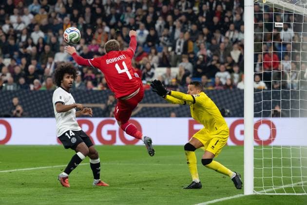 v.li. Karim Adeyemi (Deutschland 14), Florian Bohnert (Luxemburg, 04), Anthony Moris (Luxemburg, 01) GER, Deutschland vs. Luxemburg, Fussball, Herren, WM-Qualifikation Europa, 7. Spieltag, Spielzeit 2025 2026, 10.10.2025, GER, Deutschland vs. Luxemburg, Fussball, Herren, WM-Qualifikation Europa, 7. Spieltag, Spielzeit 2025 2026, 10.10.2025 Sinsheim Copyright: xEibner-Pressefoto WolfgangxFrankx EP_WFK
