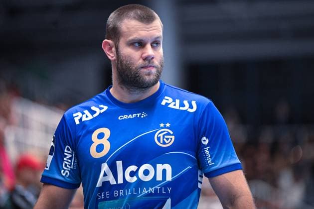 Deutschland, Handball, 2. Bundesliga, 7. Spieltag, 2025 2026, TuSEM Essen vs TV Großwallstadt, 10.10.2025, Sporthalle Am Hallo, Essen, Deutschland, Florian Eisenträger (TV Großwallstadt, 8) Copyright: xMarkusxVerwimpx