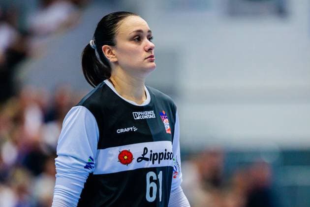 Nicole Roth (HSG Blomberg-Lippe, 61) GER, HSG Blomberg-Lippe vs. Union Neckarsulm, Handball, 1. Bundesliga Frauen, 5. Spieltag, Spielzeit 2025 2026, 11.10.2025 GER, HSG Blomberg-Lippe vs. Sport-Union Neckarsulm, Handball, 1. Bundesliga Frauen, 5. Spieltag, Spielzeit 2025 2026, 11.10.2025 Blomberg Copyright: xEibner-Pressefoto JanxRollingerx EP_JSK