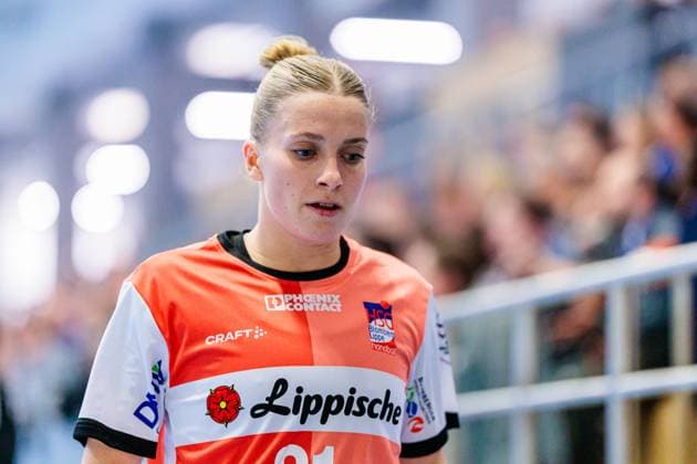 Alexia Hauf (HSG Blomberg-Lippe, 31) GER, HSG Blomberg-Lippe vs. Union Neckarsulm, Handball, 1. Bundesliga Frauen, 5. Spieltag, Spielzeit 2025 2026, 11.10.2025 GER, HSG Blomberg-Lippe vs. Sport-Union Neckarsulm, Handball, 1. Bundesliga Frauen, 5. Spieltag, Spielzeit 2025 2026, 11.10.2025 Blomberg Copyright: xEibner-Pressefoto JanxRollingerx EP_JSK
