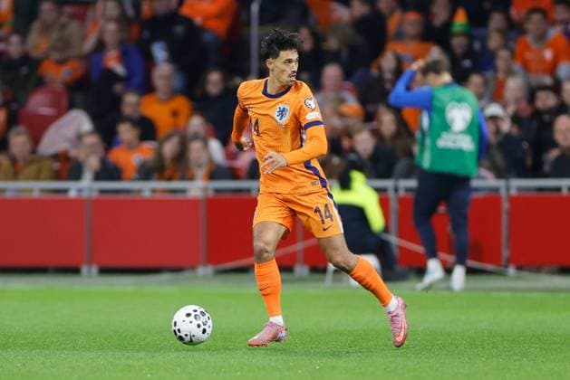 Tijjani Reijnders of the Netherlands Netherlands v Finland, FIFA World Cup, WM, Weltmeisterschaft, Fussball 2026 Qualifier, Netherlands v Finland, Johan Cruijff Arena, October 12, 2025, Amsterdam, Netherlands.