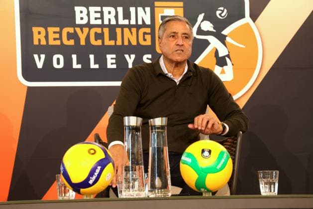DEU, DVV, 1.VBL, BR Volleys, Eoeffnungs-PK, 16.10.2025, berlin, Berlin, DEU, DVV, 1.VBL, BR Volleys, Eoeffnungs-PK, im Bild Praesident Niromand (BR Volleys)