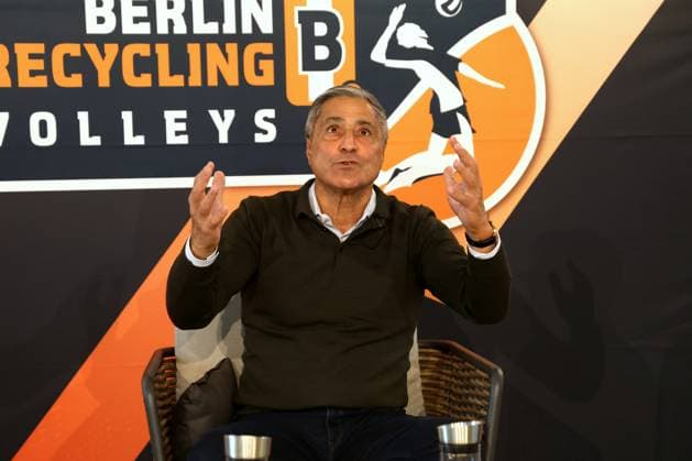 DEU, DVV, 1.VBL, BR Volleys, Eoeffnungs-PK, 16.10.2025, berlin, Berlin, DEU, DVV, 1.VBL, BR Volleys, Eoeffnungs-PK, im Bild Praesident Niromand (BR Volleys)