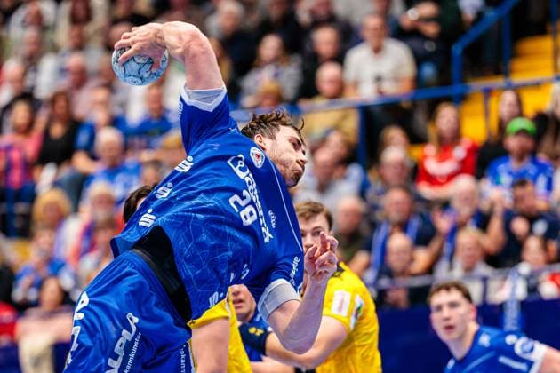 Hendrik Wagner (TBV Lemgo Lippe, 28) im Torwurf GER, TBV Lemgo Lippe vs. Rhein-Neckar Loewen, Handball, 1. Bundesliga, 9. Spieltag, Spielzeit 2025 2026, 16.10.2025 GER, TBV Lemgo Lippe vs. Rhein-Neckar Loewen, Handball, 1. Bundesliga, 9. Spieltag, Spielzeit 2025 2026, 16.10.2025 Lemgo Copyright: xEibner-Pressefoto JanxRollingerx EP_JSK