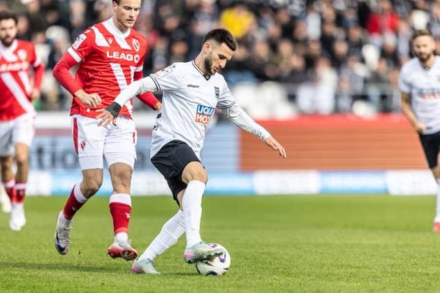 Fussball, Saison 2025 2026, 3. Liga, Donaustadion Ulm, 11. Spieltag, SSV Ulm 1846 Fußball - FC Energie Cottbus, 19.10.2025 19.10.2025, Fussball, Saison 2025 2026, 3. Liga, Donaustadion Ulm, 11. Spieltag, SSV Ulm 1846 Fußball - FC Energie Cottbus, 43 Leon Dajaku (SSV Ulm 1846 Fußball) Foto: Lucca Fundel Ulm Donaustadion Baden-Württemberg Deutschland