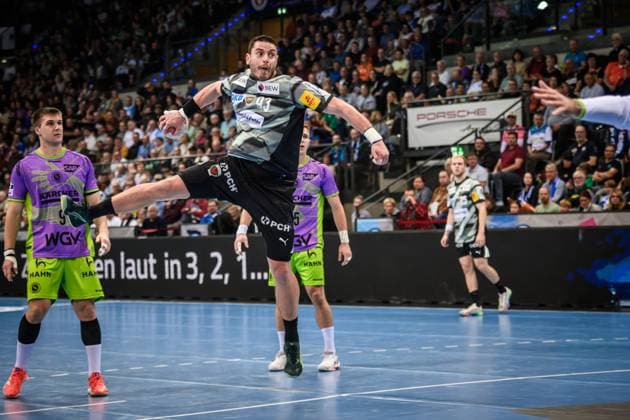 Mijajlo Marsenic (Fuechse Berlin, 93) GER, TVB 1898 Stuttgart - Fuechse Berlin, DAIKIN HBL, Handball, Bundesliga, 9. Spieltag, Spielzeit 2025 2026, 19.10.2025 GER, TVB 1898 Stuttgart - Fuechse Berlin, DAIKIN HBL, Handball, Bundesliga, 9. Spieltag, Spielzeit 2025 2026, 19.10.2025 Stuttgart Copyright: xSandyxDinkelackerx EP_SDR