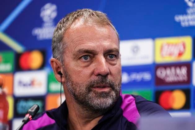 October 20, 2025, Sant Joan Despi, Barcelona, SPAIN: Hansi Flick, head coach of FC Barcelona, Barca attends his press conference, PK, Pressekonferenz during the training day of FC Barcelona ahead the UEFA Champions League 2025 26, football match against Olympiacos at Ciudad Esportiva Joan Gamper on October 20, 2025 in Sant Joan Despi, Barcelona, Spain. Sant Joan Despi SPAIN - ZUMAa181 20251020_zaa_a181_066 Copyright: xJavierxBorregox