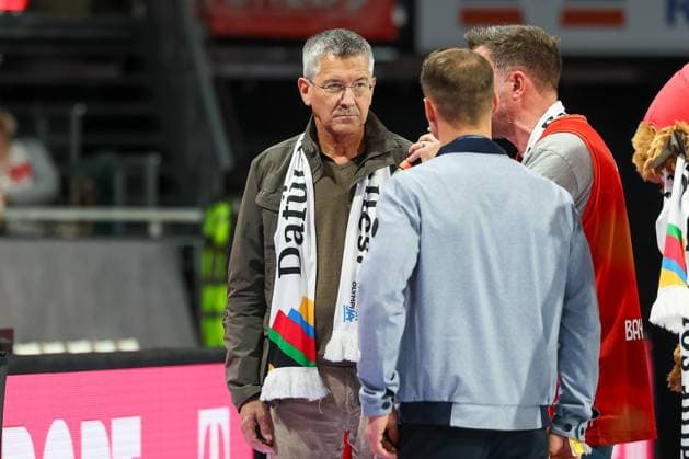 Herbert Hainer (FC Bayern Muenchen, Praesident) vor dem Spiel, GER, FC Bayern Basketball vs. Basketball Loewen Braunschweig, Basketball, BBL Pokal, Achtelfinale, Saison 2025 2026, 20.10.2025, GER, FC Bayern Basketball vs. Basketball Loewen Braunschweig, Basketball, BBL Pokal, Achtelfinale, Saison 2025 2026, 20.10.2025 Muenchen Copyright: xEibner-Pressefoto JennixMaulx EP_JML