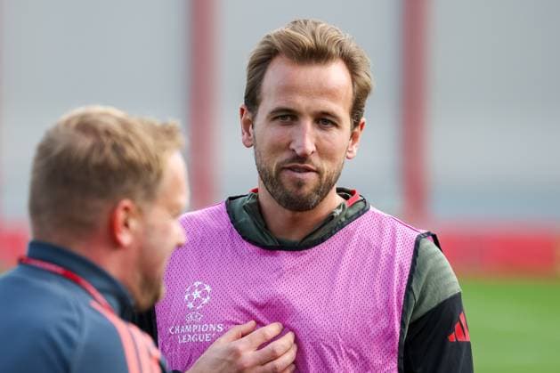 Harry Kane (FC Bayern Muenchen, 09), GER, Abschlusstraining, FC Bayern Muenchen, Fussball, UEFA Champions League, Liga-Phase, 3. Spieltag, Saison 2025 2026, 21.10.2025, GER, Abschlusstraining, FC Bayern Muenchen, Fussball, UEFA Champions League, Liga-Phase, 3. Spieltag, Saison 2025 2026, 21.10.2025 Muenchen Copyright: xEibner-Pressefoto JennixMaulx EP_JML