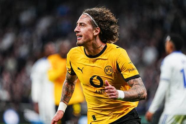 Torjubel nach Tor zum 1:4 Fabio Silva (Borussia Dortmund, 21) DEN, FC Kopenhagen vs. Borussia Dortmund, Fussball, UEFA Champions League, Spieltag 3, Spielzeit 2025 2026, 21.10.2025 DEN, FC Kopenhagen vs. Borussia Dortmund, Fussball, UEFA Champions League, Spieltag 3, Spielzeit 2025 2026, 21.10.2025 Kopenhagen Copyright: xEibner-Pressefoto MarcelxvonxFehrnx EP_MFN
