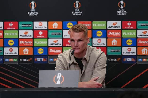 Philipp Lienhart (SC Freiburg, 03) , Pressekonferenz des SC Freiburg vor dem dritten Europa League Spiel in der Ligaphase, Pressegespräch, Deutschland, Fussball, UEFA Europa League, 3.Spieltag, 2025 2026, SC Freiburg vs. FC Utrecht, 22.10.2025, Pressekonferenz des SC Freiburg vor dem dritten Europa League Spiel in der Ligaphase, Pressegespräch, Europa-Park Stadion, Freiburg, Deutschland Freiburg Europa-Park Stadion Baden-Württemberg Deutschland Copyright: xArnexAmbergx