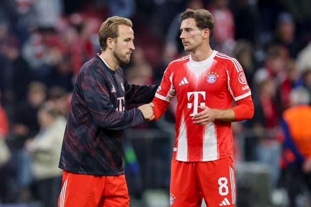 Harry Kane (FC Bayern Muenchen) und Leon Goretzka (FC Bayern Muenchen) jubeln, UEFA Champions League 2025 26 League Phase MD3, FC Bayern München v Club Brugge KV, Football Arena Munich am 22. October 2025 in Munich, Deutschland. (Foto von Marco Steinbrenner DeFodi Images) Harry Kane (FC Bayern Muenchen) und Leon Goretzka (FC Bayern Muenchen) cheer, UEFA Champions League 2025 26 League Phase MD3, FC Bayern München v Club Brugge KV, Football Arena Munich, October 22, 2025 in Munich, Germany. (Photo by Marco Steinbrenner DeFodi Images) Harry Kane FC Bayern Muenchen and Leon Goretzka FC Bayern Muenchen cheer, UEFA Champions League 2025 26 League Phase MD3, FC Bayern München v Club Brugge KV, Football Arena Munich, October 22, 2025 in Munich, Germany Photo by Marco Steinbrenner DeFodi Images Harry Kane FC Bayern Muenchen and Leon Goretzka FC Bayern Muenchen cheer, UEFA Champions League 2025 26 League Phase MD3, FC Bayern München v Club Brugge KV, Football Arena Munich, October 22, 2025 in Munich, Germany Photo by Marco Steinbrenner DeFodi Images