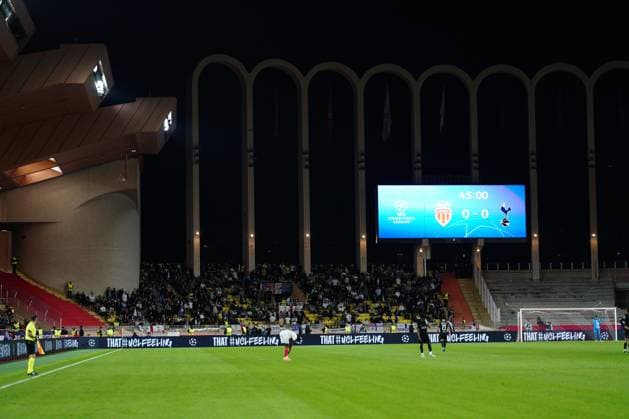 Tottenham Hotspur fans Monaco v Tottenham Hotspur, UEFA Champions League, Group Stage, Football, Stade Louis II, Monaco - 22 Oct 2025Monaco Stade Louis II Monaco EDITORIAL USE ONLY No use with unauthorised audio, video, data, fixture lists, club league logos or live services. Online in-match use limited to 120 images, no video emulation. No use in betting, games or single club league player publications. Copyright: xDavexWinter Shutterstockx 15552361is