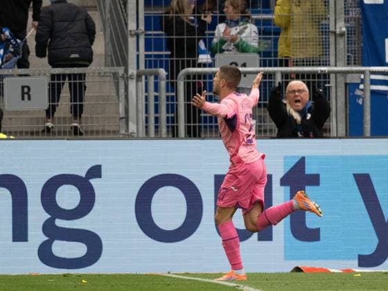 Tor zum 3:0 durch Andrej Kramaric (TSG 1899 Hoffenheim, 27), Jubel, Torjubel, bejubelt sein Tor. GER, TSG 1899 Hoffenheim vs. 1. FC Heidenheim, Fussball, Herren, 1. Bundesliga, 8. Spieltag, Spielzeit 2025 2026, 25.10.2025, DFL DFB REGULATIONS PROHIBIT ANY USE OF PHOTOGRAPHS AS IMAGE SEQUENCES AND OR QUASI-VIDEO, GER, TSG 1899 Hoffenheim vs. 1. FC Heidenheim, Fussball, Herren, 1. Bundesliga, 8. Spieltag, Spielzeit 2025 2026, 25.10.2025 Sinsheim Copyright: xEibner-Pressefoto WolfgangxFrankx EP_WFK