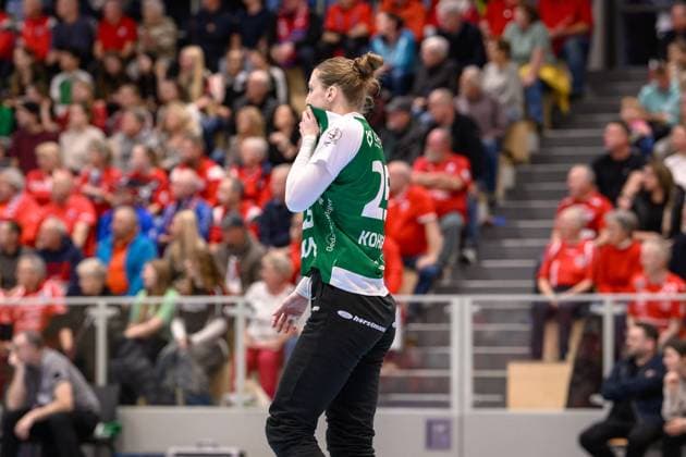 Madita, Kohorst (TW, VfL Oldenburg, 25) GER, Thueringen, Thueringer HC gegen VfL Oldenburg, Alsco Handball Bundesliga Frauen, 1. Handballbundesliga Frauen, Handball, 6.Spieltag, Saison 2025 2026, 18.00 Uhr, 25.10.2025 GER, Thueringen, Thueringer HC gegen VfL Oldenburg, Alsco Handball Bundesliga Frauen, 1. Handballbundesliga Frauen, Handball, 6.Spieltag, Saison 2025 2026, 18.00 Uhr, 25.10.2025 Bad Langensalza Copyright: xEibner-Pressefoto MartinxHerbstx EP_MHT
