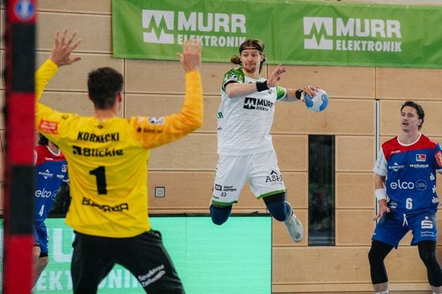 Jan Forstbauer (HC Oppenweiler-Backnang, 23) beim Wurf, HC Oppenweiler-Backnang vs. HBW Balingen-Weilstetten, Handball, 2. Bundesliga, 9. Spieltag, Saison 2025 2026, 26.10.2025, HC Oppenweiler-Backnang vs. HBW Balingen-Weilstetten, Handball, 2. Bundesliga, 9. Spieltag, Saison 2025 2026, 26.10.2025 Backnang Copyright: xEibner-Pressefoto LarsxNeumannx EP_LNN