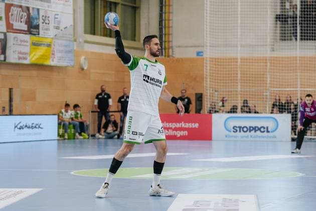 Dominik Weiss (HC Oppenweiler-Backnang, 07), HC Oppenweiler-Backnang vs. HBW Balingen-Weilstetten, Handball, 2. Bundesliga, 9. Spieltag, Saison 2025 2026, 26.10.2025, HC Oppenweiler-Backnang vs. HBW Balingen-Weilstetten, Handball, 2. Bundesliga, 9. Spieltag, Saison 2025 2026, 26.10.2025 Backnang Copyright: xEibner-Pressefoto LarsxNeumannx EP_LNN