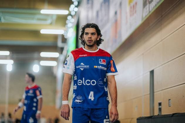 Mischa Locher (HBW Balingen-Weilstetten, 04), HC Oppenweiler-Backnang vs. HBW Balingen-Weilstetten, Handball, 2. Bundesliga, 9. Spieltag, Saison 2025 2026, 26.10.2025, HC Oppenweiler-Backnang vs. HBW Balingen-Weilstetten, Handball, 2. Bundesliga, 9. Spieltag, Saison 2025 2026, 26.10.2025 Backnang Copyright: xEibner-Pressefoto LarsxNeumannx EP_LNN