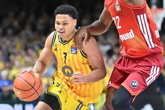 Jack Kayil (ALBA Berlin, 7) GER, Alba Berlin gegen FC Bayern Muenchen, Basketball, easyCredit Basketball League, Saison 2025 2026, 5. Spieltag, 26.10.2025 GER, Alba Berlin gegen FC Bayern Muenchen, Basketball, easyCredit Basketball League, Saison 2025 2026, 5. Spieltag, 26.10.2025 Berlin Copyright: xEibner-Pressefoto RyanxSleimanx EP_RSN