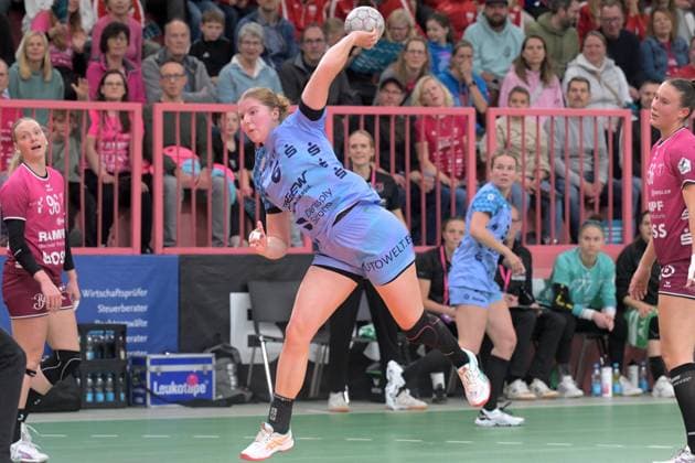 Nina Engel (HSG Bensheim Auerbach, 06) TusSies Metzingen vs. HSG Bensheim Auerbach, Handball, Alsco HBF, 5.Ligaspieltag, Saison 2025 2026, 29.10.2025 TusSies Metzingen vs. HSG Bensheim Auerbach, Handball, Alsco HBF, 5.Ligaspieltag, Saison 2025 2026, 29.10.2025 Tuebingen Copyright: xEibner-Pressefoto TobiasxBaurx EP_TBR