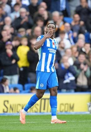 GOAL 1-0. Danny Welbeck of Brighton & Hove Albion celebrates after scoring the opening goal. Brighton and Hove Albion v Leeds United, Premier League, Football, American Express Community Stadium, Brighton, UK - 01 Nov 2025Brighton American Express Community Stadi United Kingdom EDITORIAL USE ONLY No use with unauthorised audio, video, data, fixture lists, club league logos or live services. Online in-match use limited to 120 images, no video emulation. No use in betting, games or single club league player publications. Copyright: xSeanxRyan Shutterstockx 15639793ac