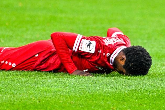 GER, 3. Liga, SSV Ulm 1846 vs VfB Stuttgart II 01.11.2025, Donaustadion, Ulm, GER, 3. Liga, SSV Ulm 1846 vs VfB Stuttgart II, im Bild Abdenego Nankishi (Stuttgart, 17) nach vergebener Torchance, Enttaeuschung