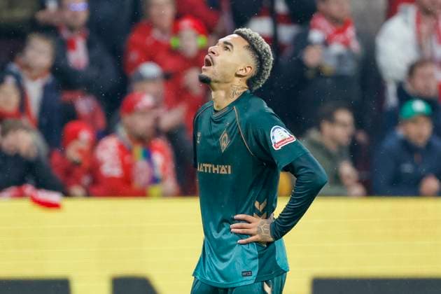 Justin Njinmah (SV Werder Bremen, 11) , Deutschland, Fussball, 1. Bundesliga, 9.Spieltag, 2025 2026, 1.FSV Mainz vs. Werder Bremen, 01.11.2025, Mewa Arena, Mainz, Deutschland Mainz Mewa Arena Rheinland-Pfalz Deutschland Copyright: xGrantxHubbsx