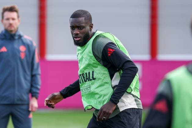 Dayot Upamecano (FC Bayern Muenchen, 02), GER, Abschlusstraining, FC Bayern Muenchen, Fussball, UEFA Champions League, Liga-Phase, 4. Spieltag, Saison 2025 2026, 03.11.2025, GER, Abschlusstraining, FC Bayern Muenchen, Fussball, UEFA Champions League, Liga-Phase, 4. Spieltag, Saison 2025 2026, 03.11.2025 Muenchen Copyright: xEibner-Pressefoto JennixMaulx EP_JML