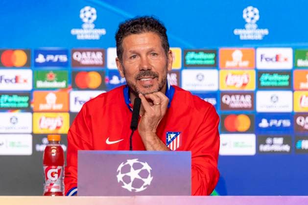 November 3, 2025, Madrid, Madrid, Spain: DIEGO PABLO SIMEONE, head coach of ATLETICO DE MADRID speaking during the press conference, PK, Pressekonferenz prior to the Champions League match, group stage match 4, ATLETICO DE MADRID - UNION SG. November 3, 2025, Riyadh Air Metropolitan Stadium, Madrid, Spain. Madrid Spain - ZUMAc312 20251103_zsp_c312_075 Copyright: xOscarxManuelxSanchezx
