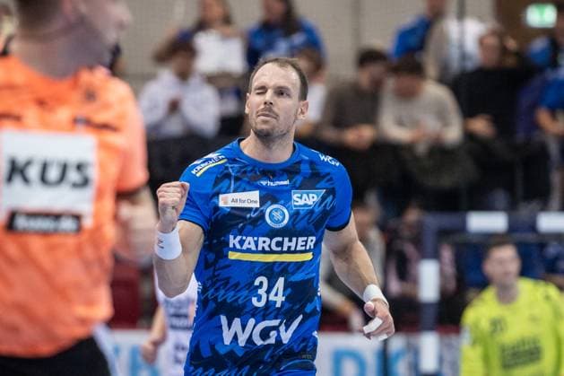 Kai Haefner (TVB Stuttgart, 34) GER, TVB Stuttgart - SG Flensburg-Handewitt, DAIKIN HBL, Handball, Bundesliga, DHB Pokal Achtelfinale, Spielzeit 2025 2026, 05.11.2025 GER, TVB Stuttgart - SG Flensburg-Handewitt, DAIKIN HBL, Handball, Bundesliga, DHB Pokal Achtelfinale, Spielzeit 2025 2026, 05.11.2025 Stuttgart Copyright: xSandyxDinkelackerx EP_SDR
