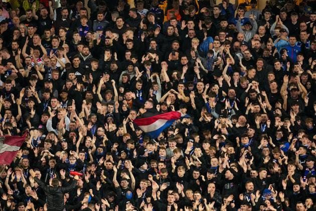 Union Bears Rangers Ultras clap their hands Rangers v Roma, UEFA Europa League, Group Stage, Football, Ibrox Stadium, Glasgow, Scotland, UK - 06 Nov 2025Glasgow Ibrox Scotland United Kingdom EDITORIAL USE ONLY No use with unauthorised audio, video, data, fixture lists, club league logos or live services. Online in-match use limited to 120 images, no video emulation. No use in betting, games or single club league player publications. Copyright: xStuartxWallace Shutterstockx 15642261ad